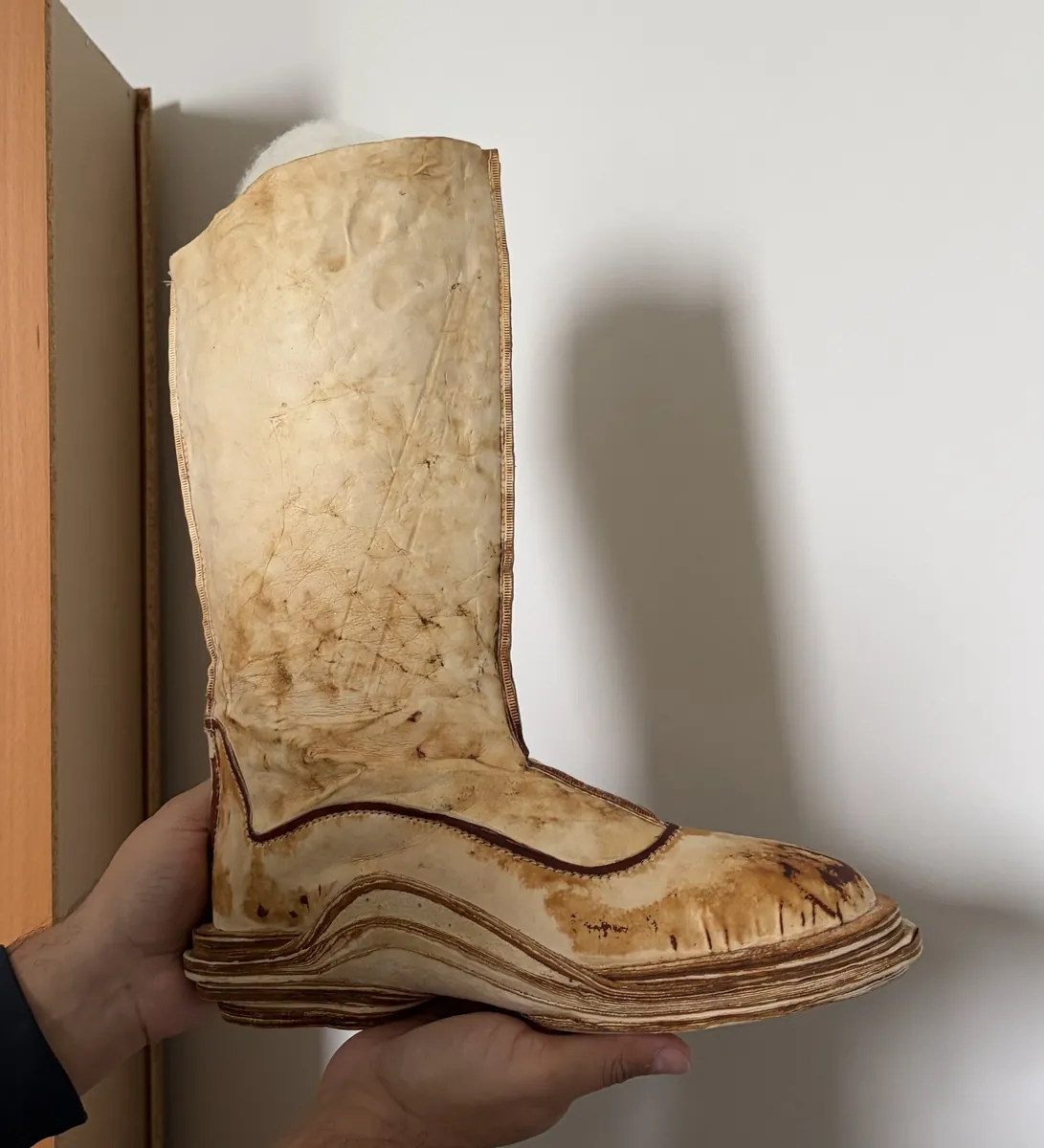 A boot made from a mycelium-based material