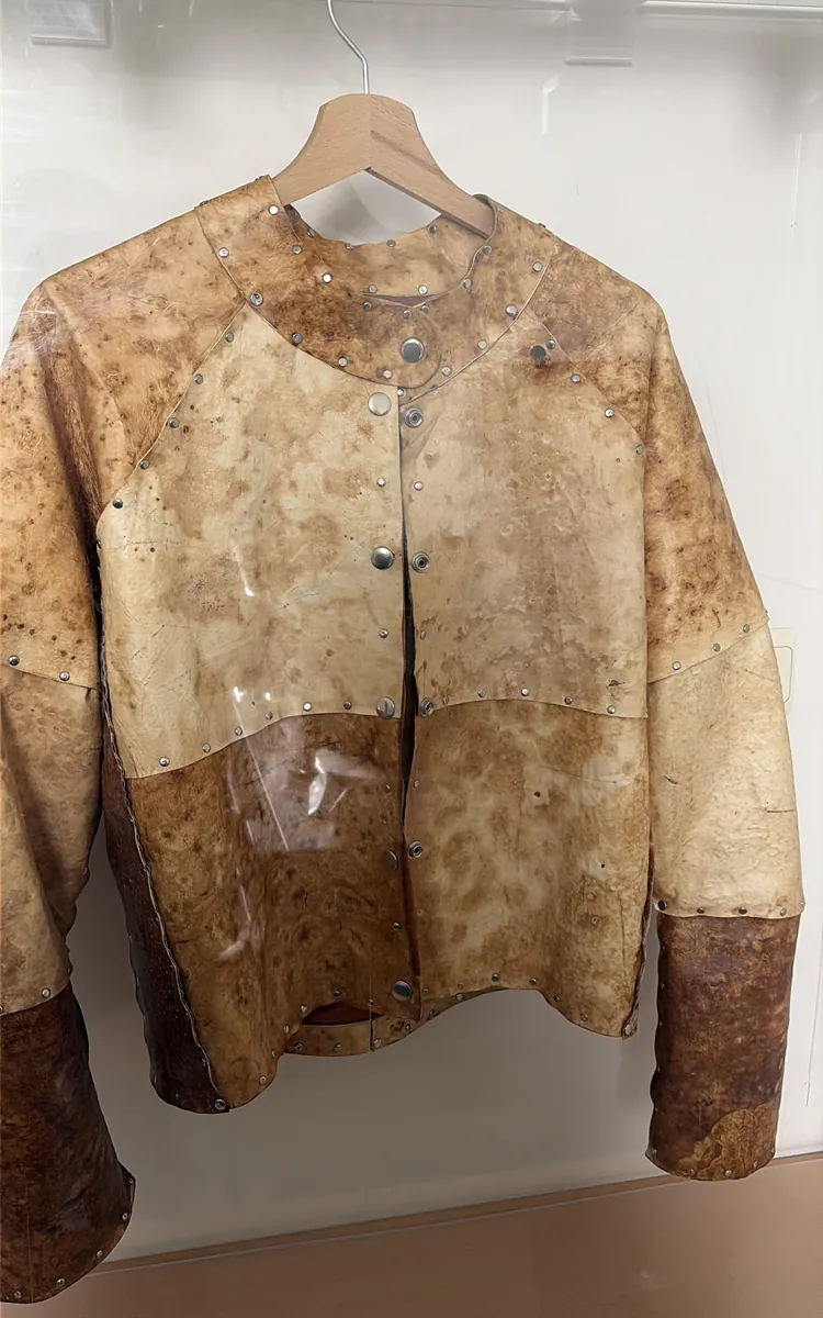 A jacket made from a mycelium-based material